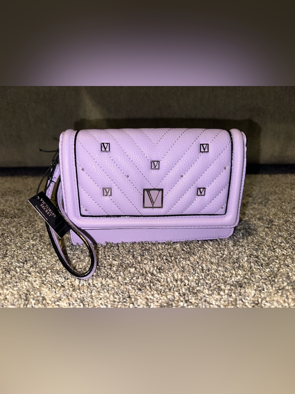 Victoria Secret Quilted Lavender Wristlet wallet